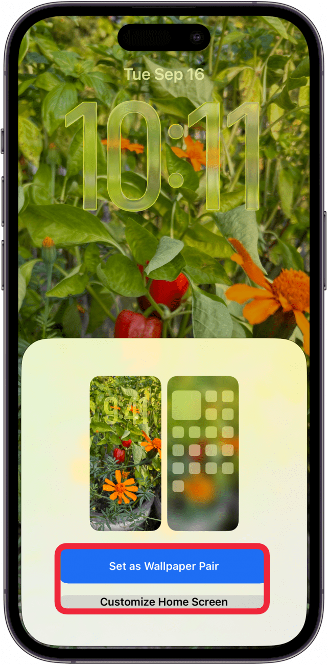 tap set as wallpaper or customize home screen tap set as wallpaper or customize home screen