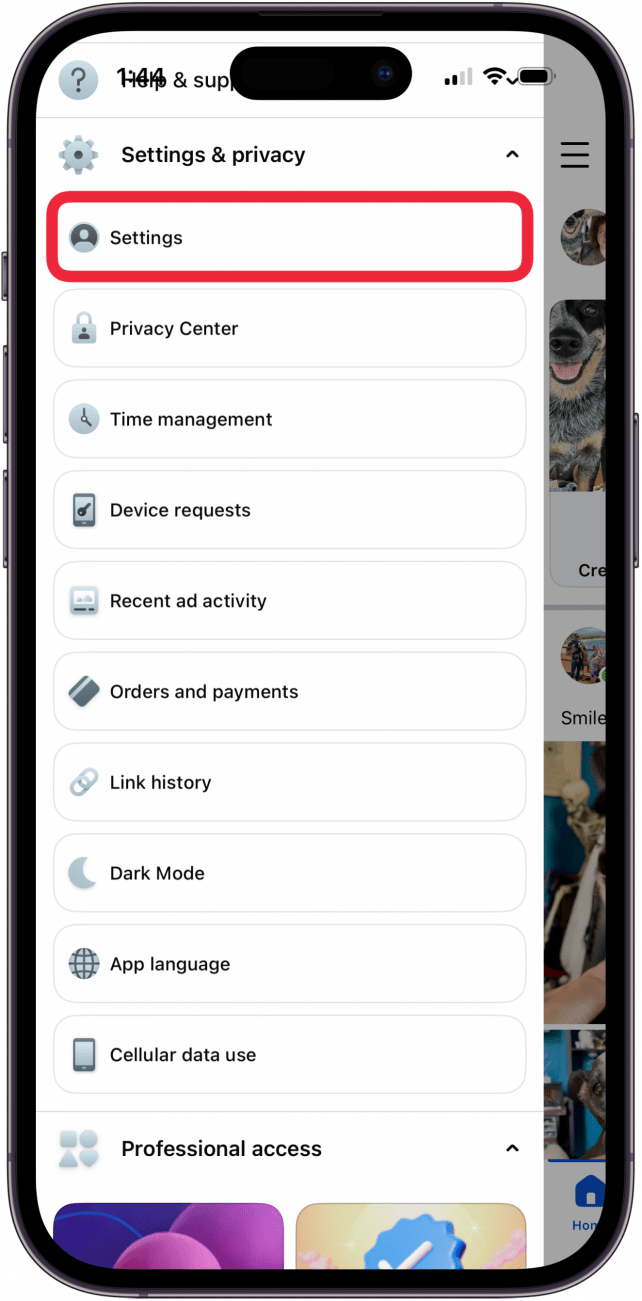 tap settings in facebook settings and privacy tap settings in facebook settings and privacy