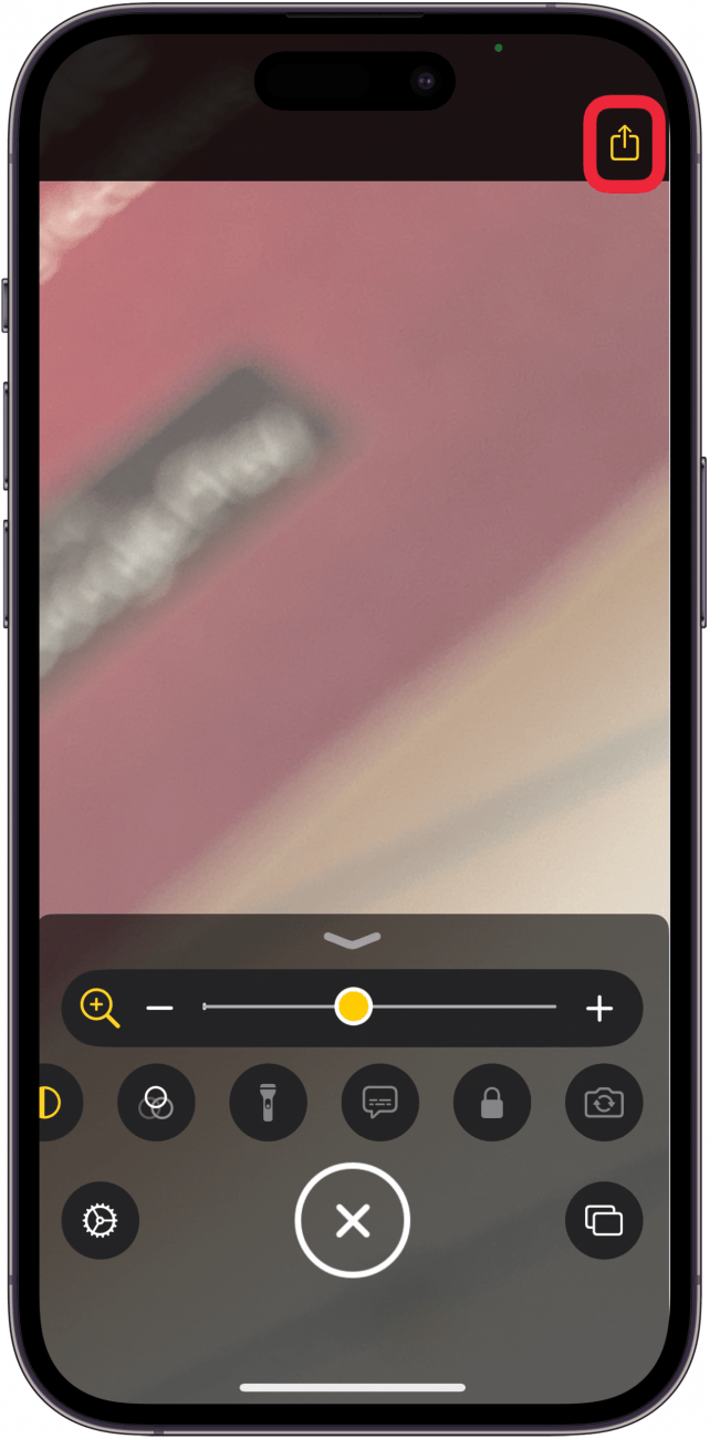 tap share icon to share magnify on iphone screenshot.PNG