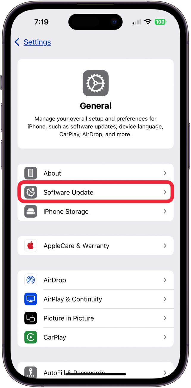tap software update