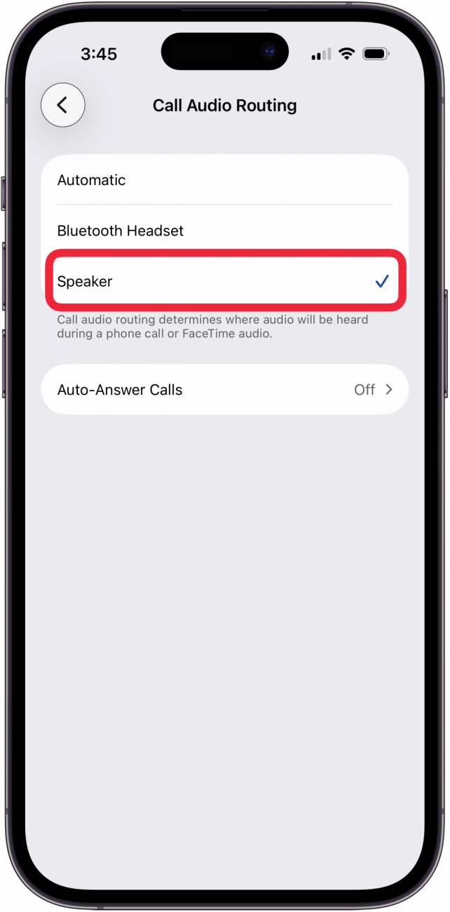 tap speaker in call audio routing menu tap speaker in call audio routing menu