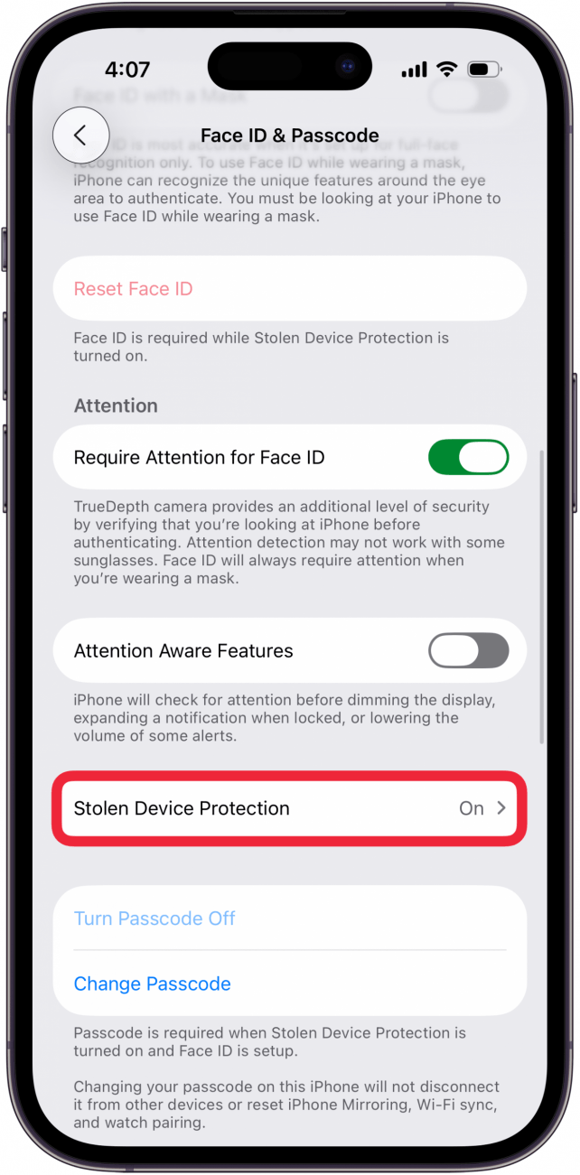 tap stolen device protection
