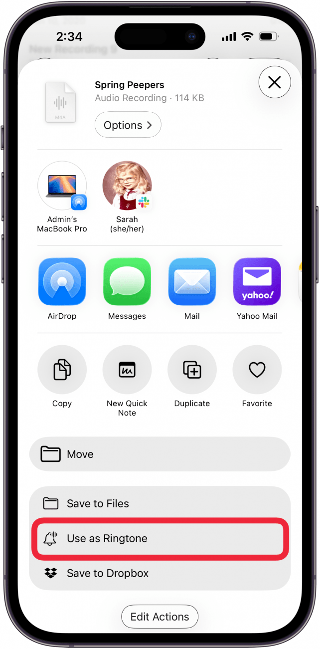 tap use as ringtone tap use as ringtone