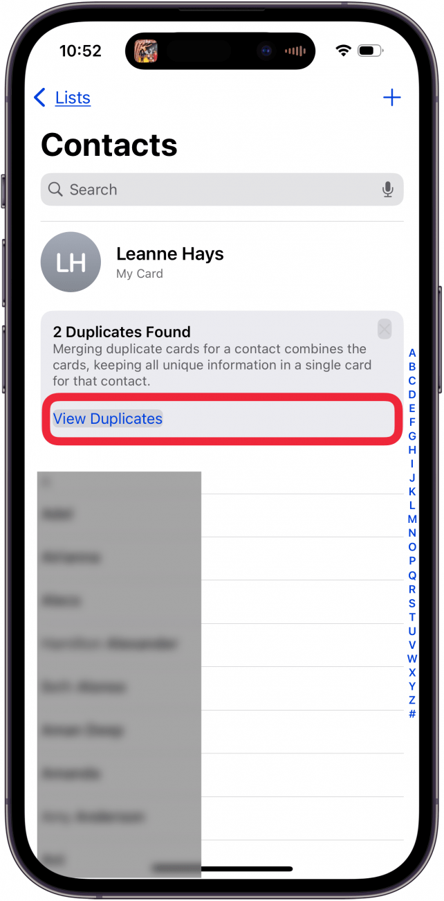 tap view duplicates
