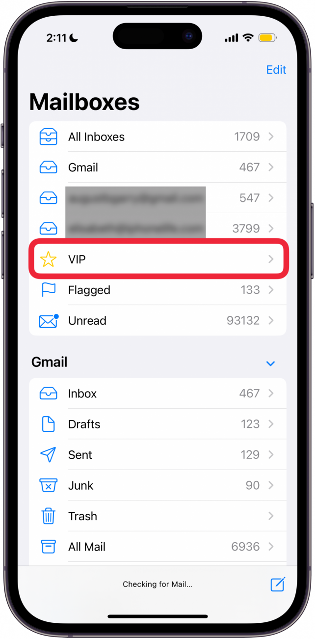 tap vip in mailboxes