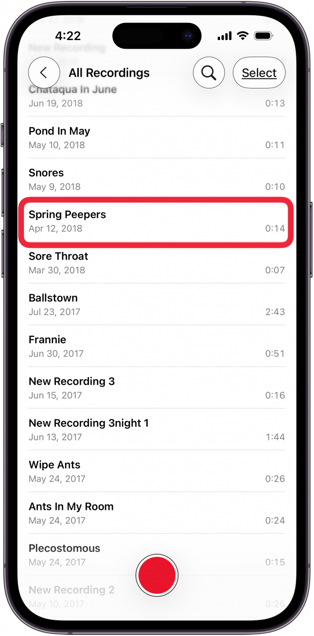 tap voice memo you want to use as a ringtone tap voice memo you want to use as a ringtone
