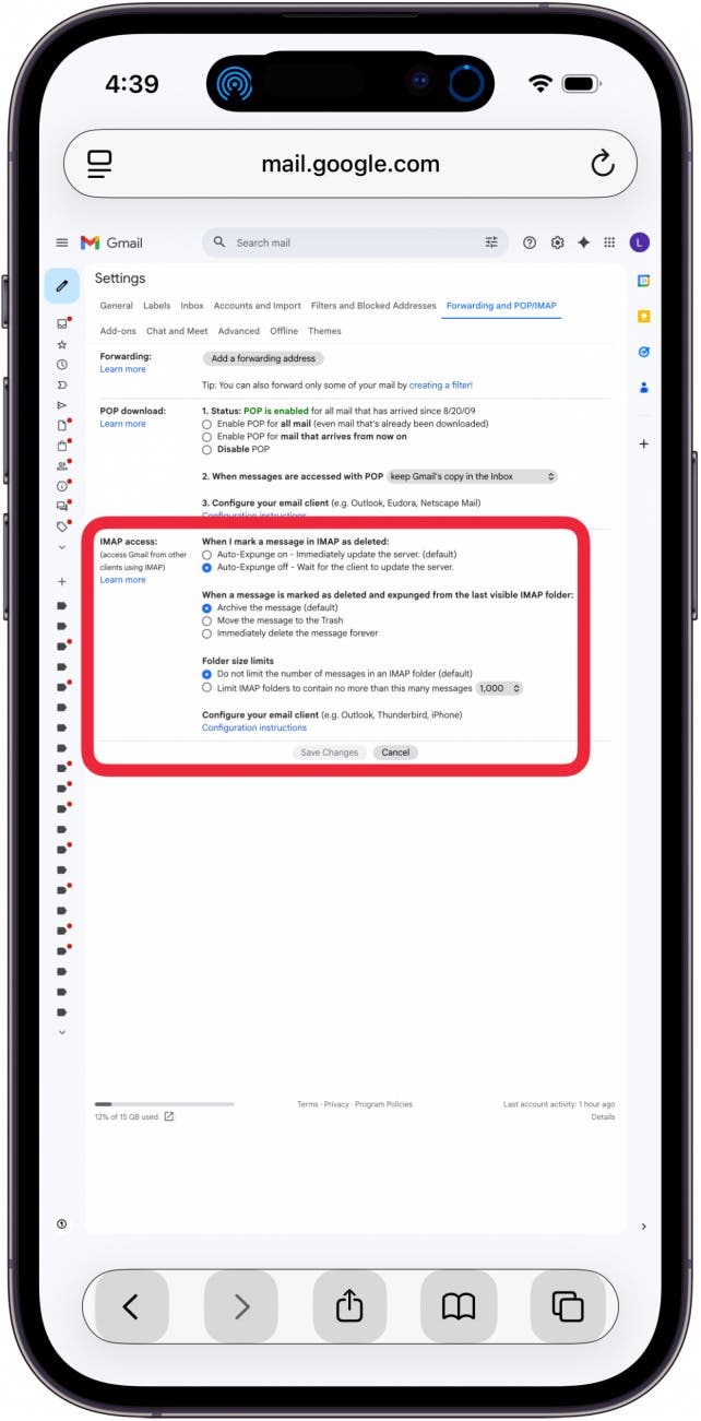 toggle on imap settings for gmail toggle on imap settings for gmail
