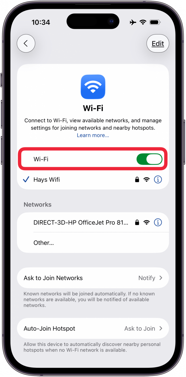 toggle on wifi in wifi settings toggle on wifi in wifi settings
