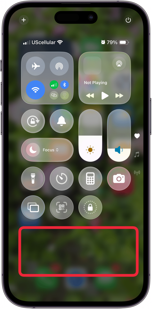 touch and hold blank space in control center to enter edit mode