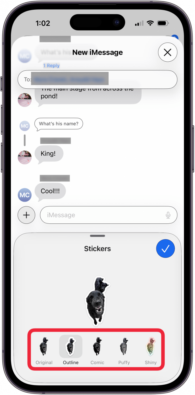 tqp option to add sticker effect