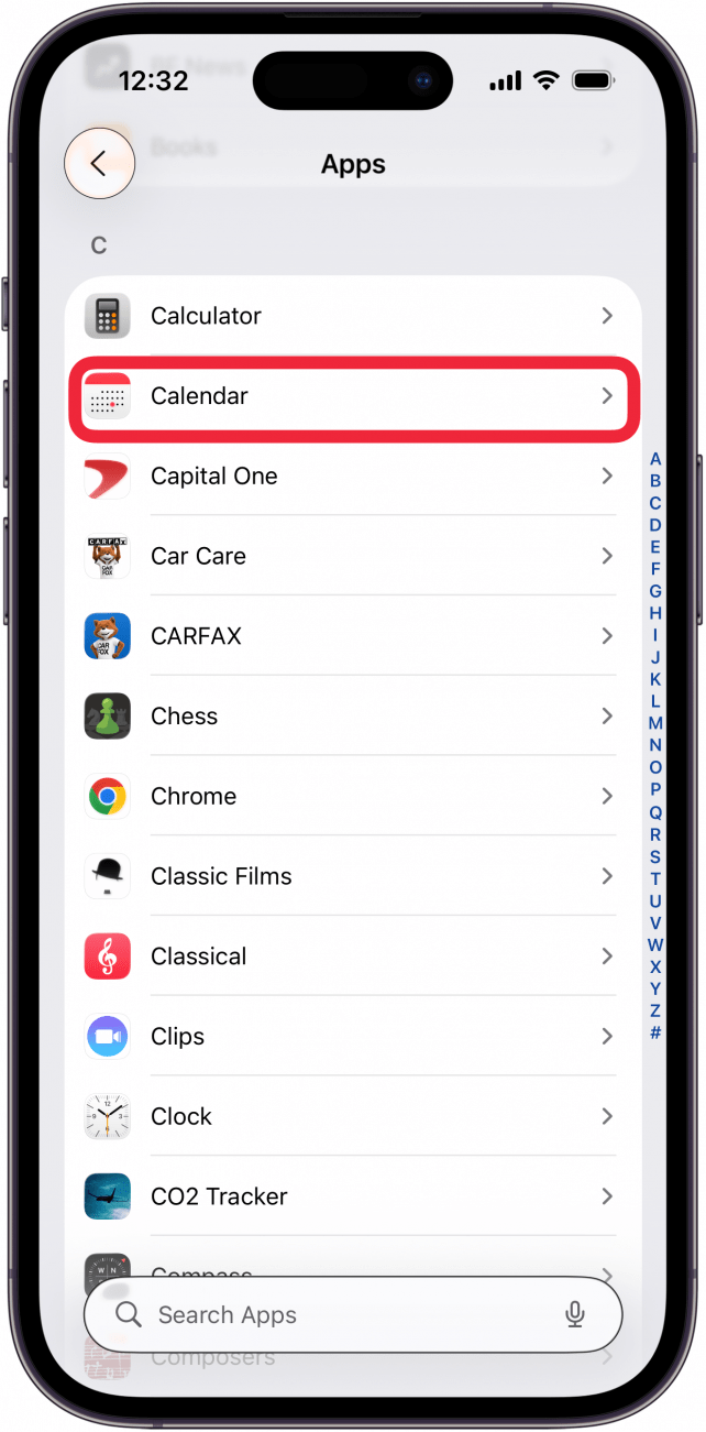 tsp calendar in iphone apps