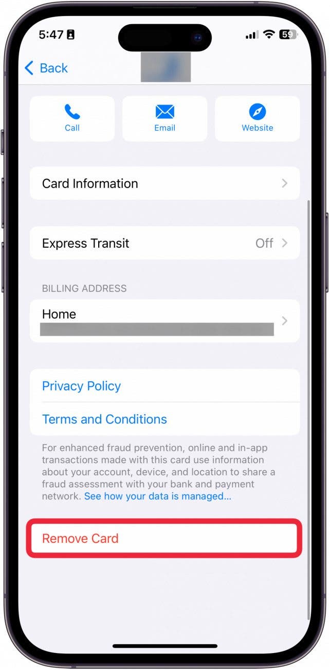 Change default card apple pay watch top