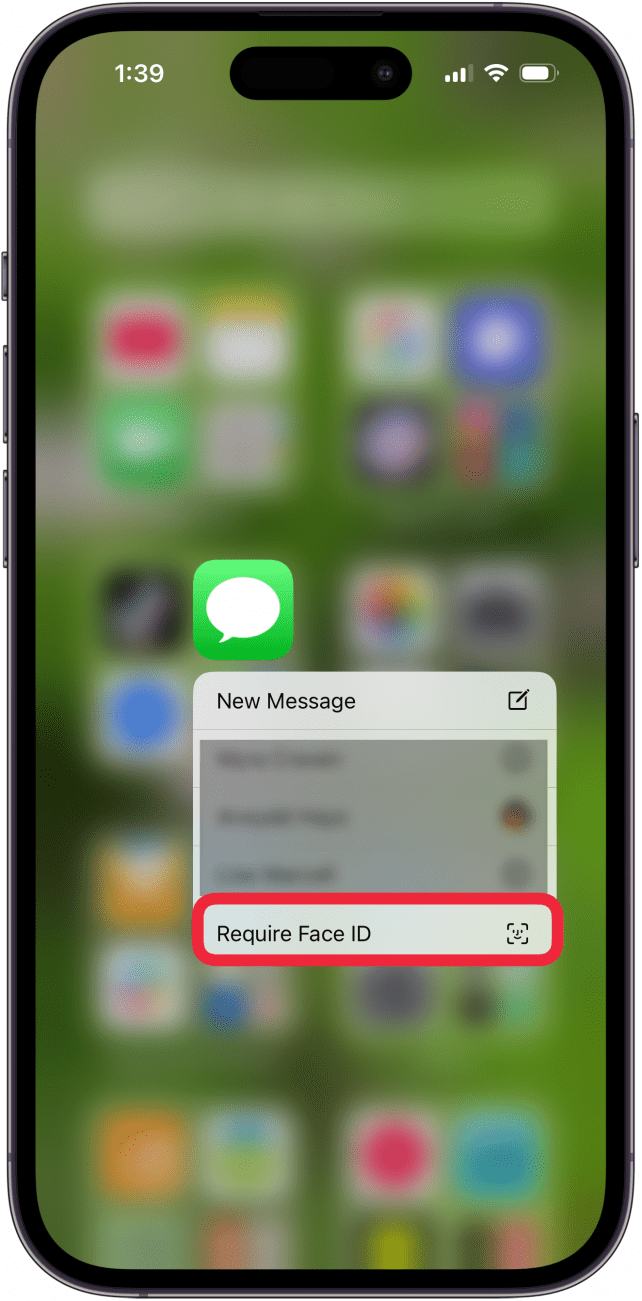 use face id to secure messages on iphone