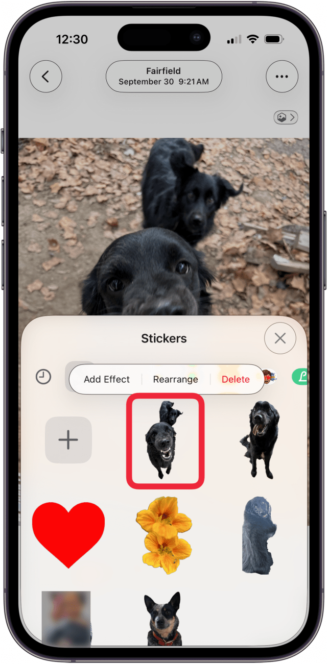 you'll see sticker in stickers menu