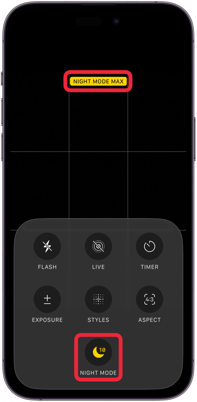 Take full advantage of Night mode by adjusting it manually for better results.