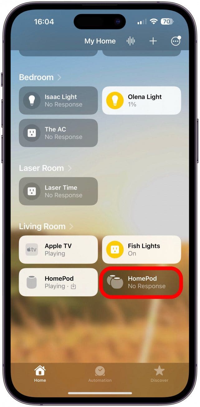 Open the Home app and long press the Stereo Pair.
