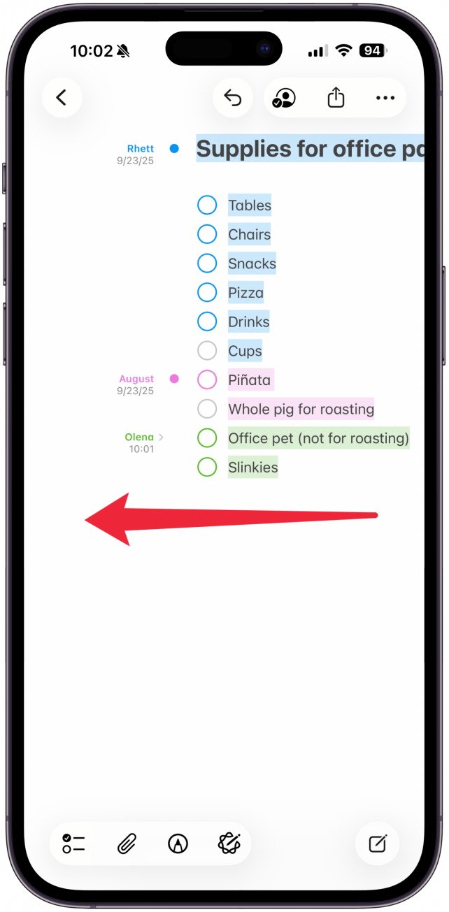 Swiping left or going back to the Add People button will turn Highlights back off again.