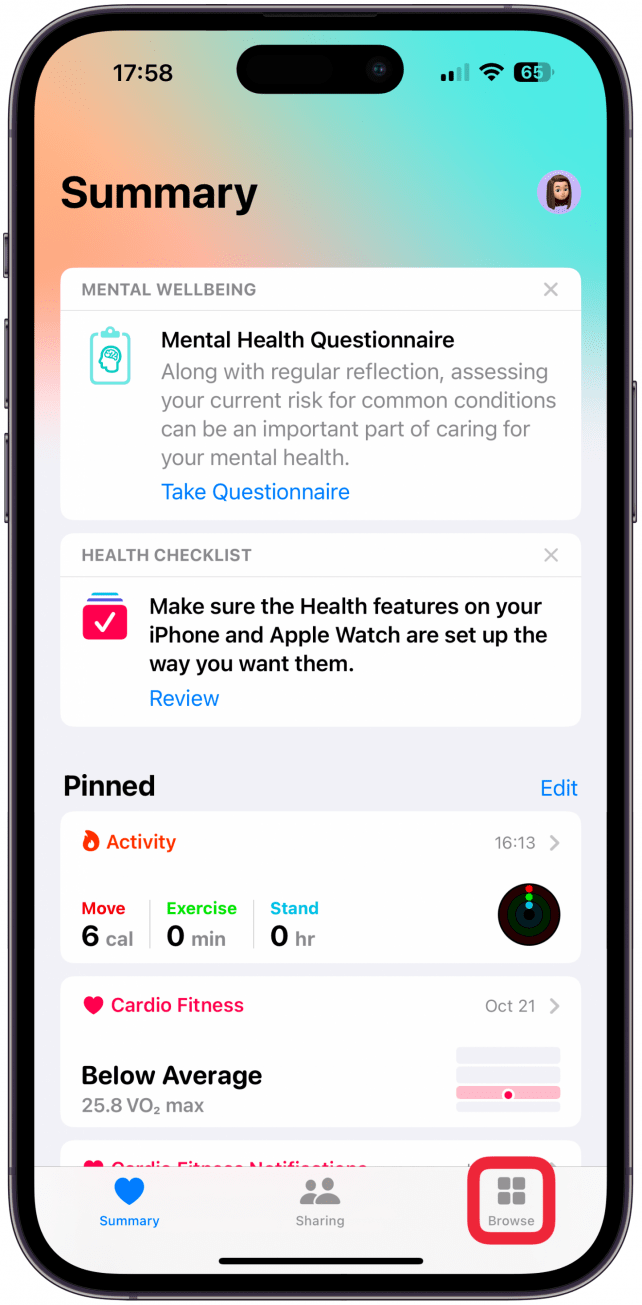 Navigate to the Browse tab if you’re not already there.