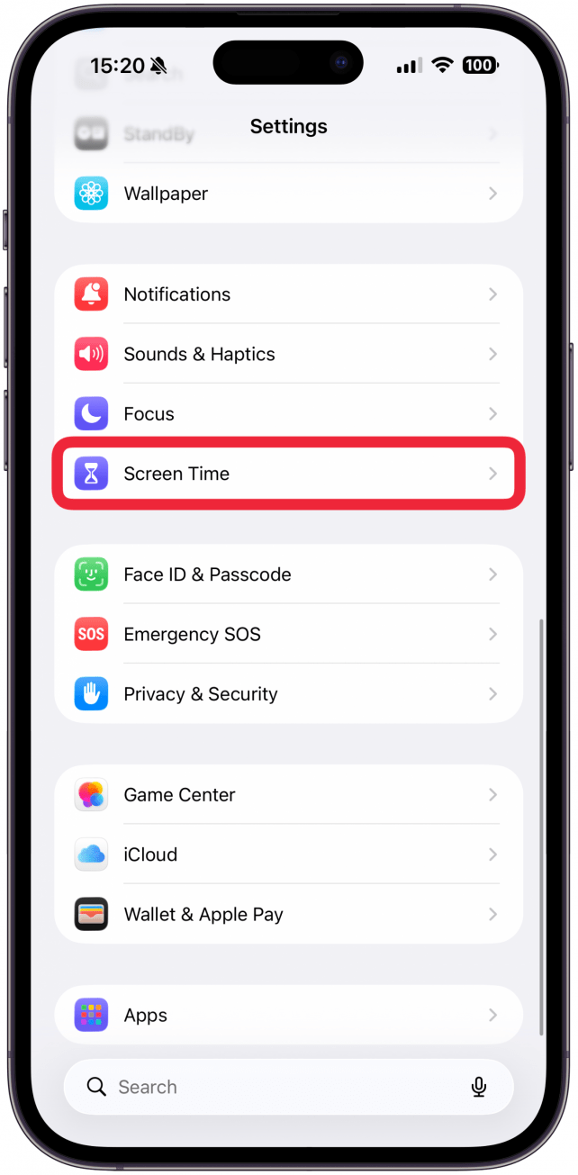 To get the toggle back, go back to the main Settings screen and tap Screen Time.