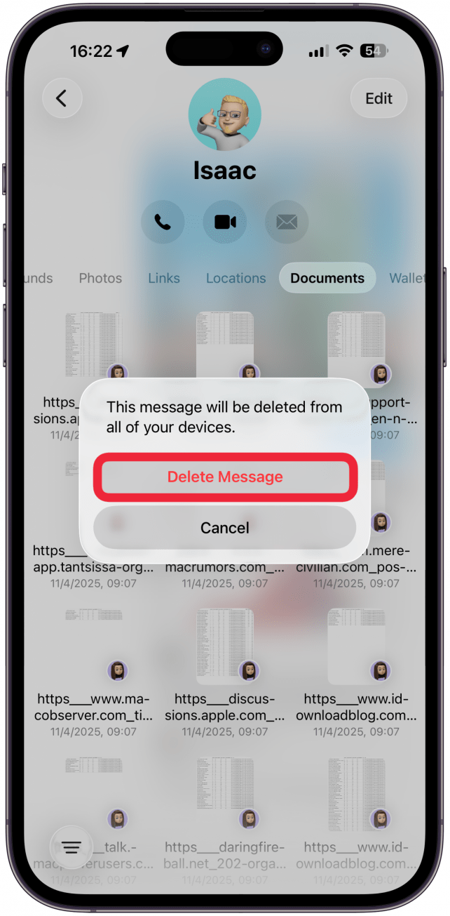 Confirm that you wish to Delete the file.