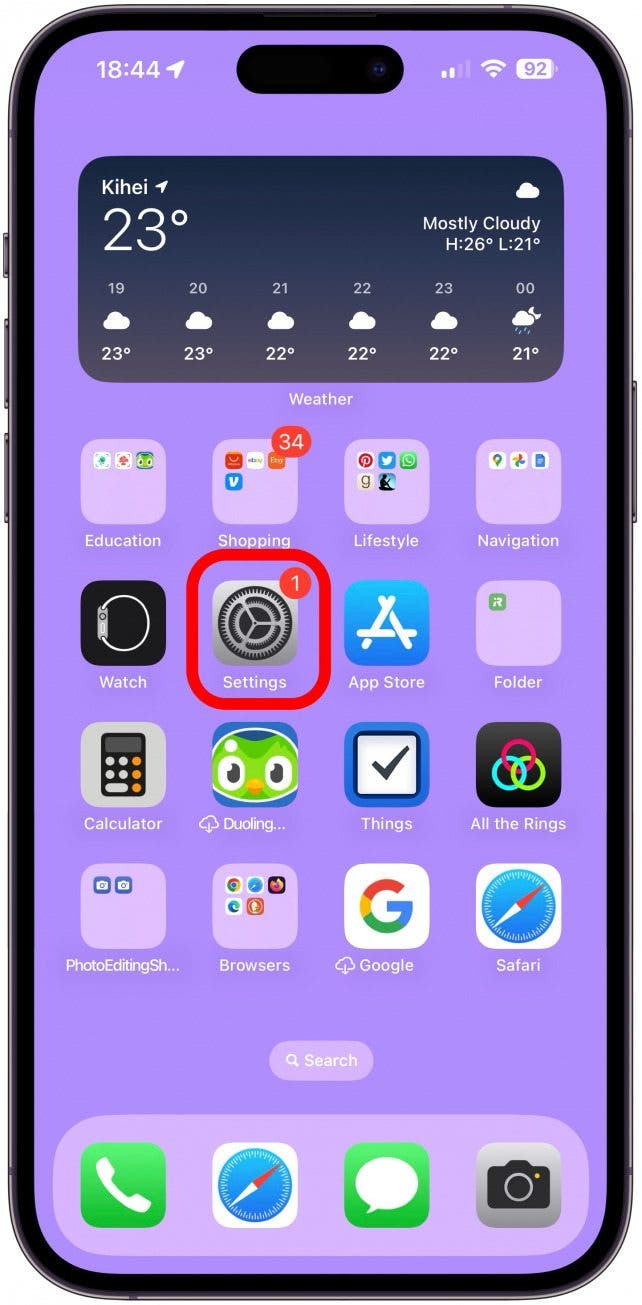 Open Settings.