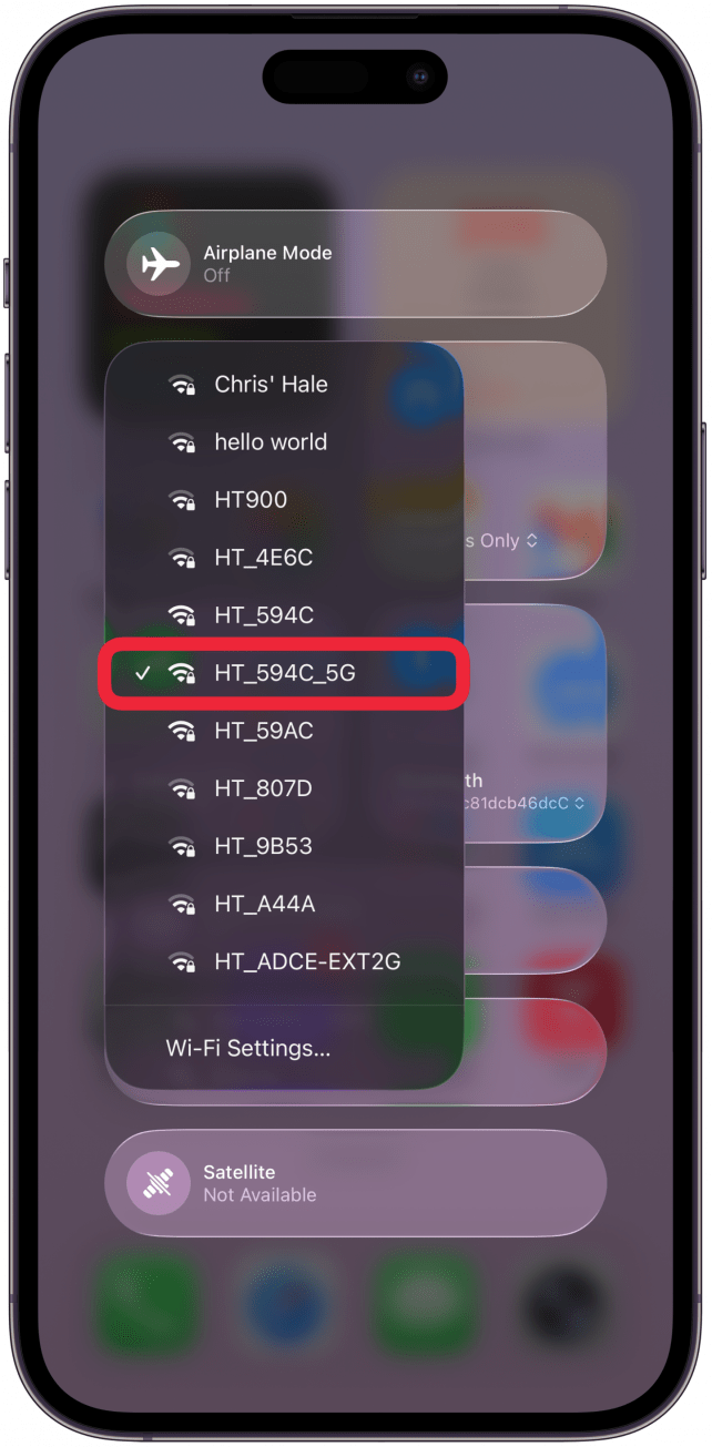 Select your Wi-Fi network.