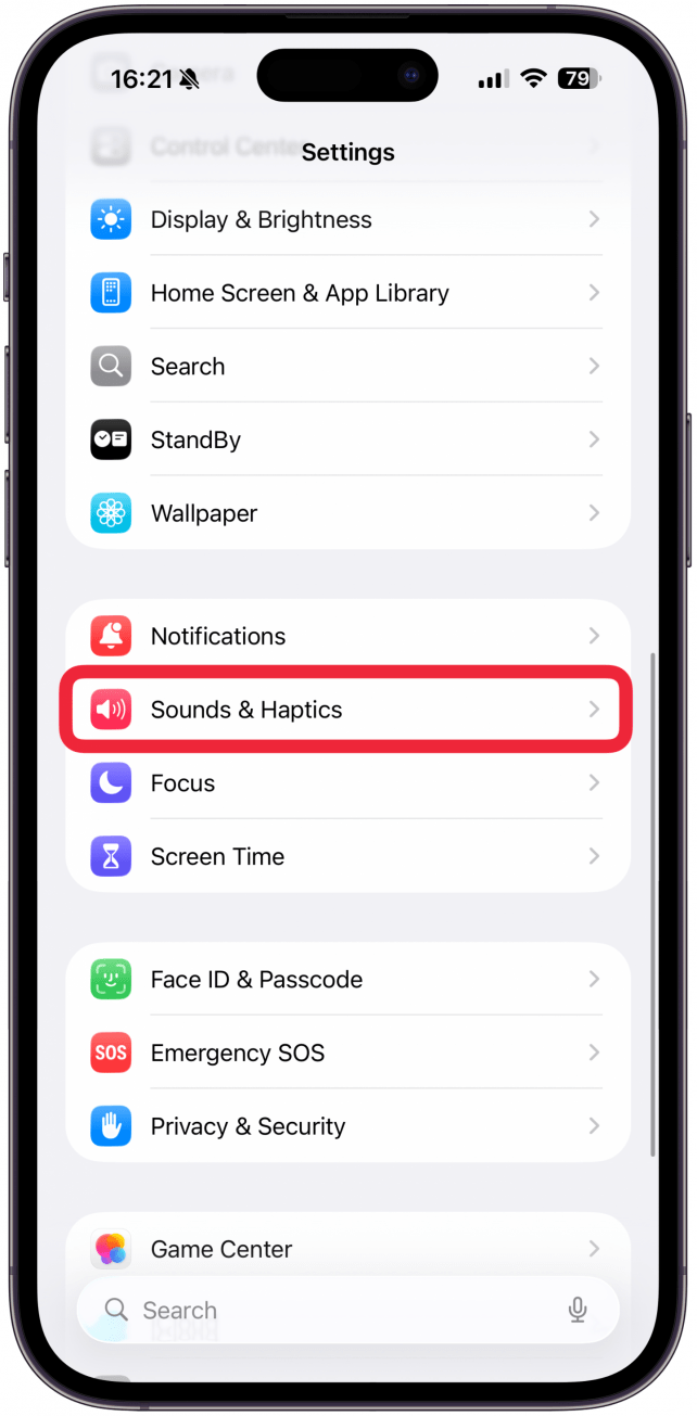 Tap Sounds & Haptics.