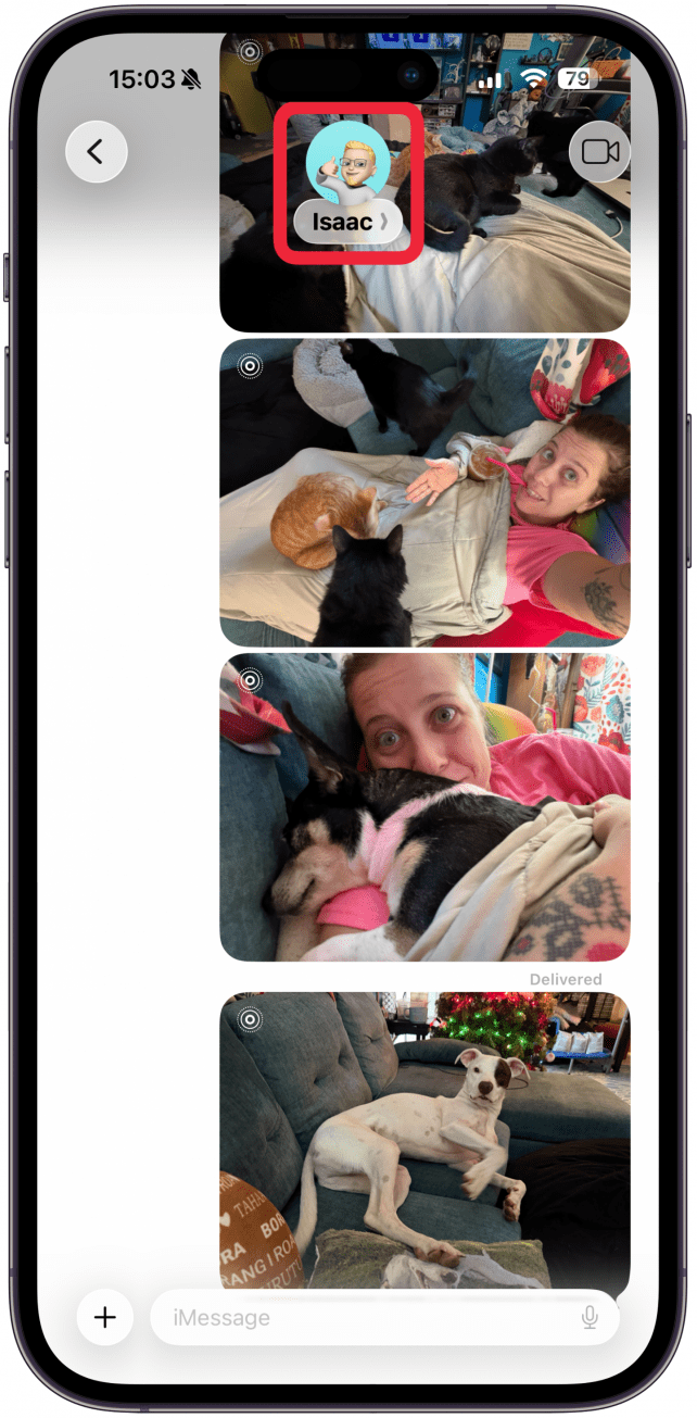 Tap the Photo and name of your contact.