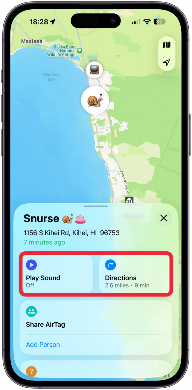 If the location isn't updating, pull up the menu bar to see more options.
