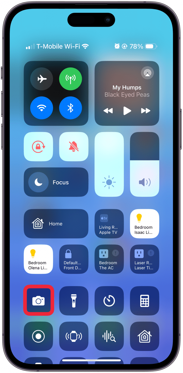 tap the camera icon