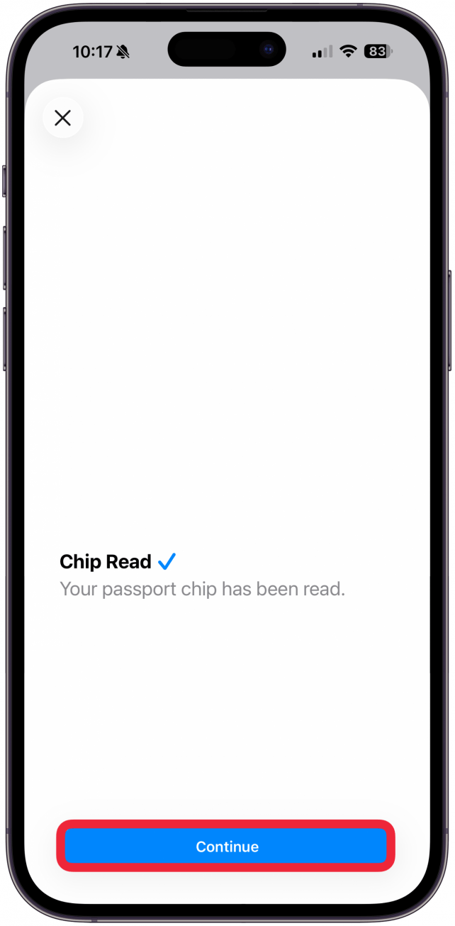 Once your passport is fully scanned, you will have to take some Live Photos to prove your identity. Tap Continue.