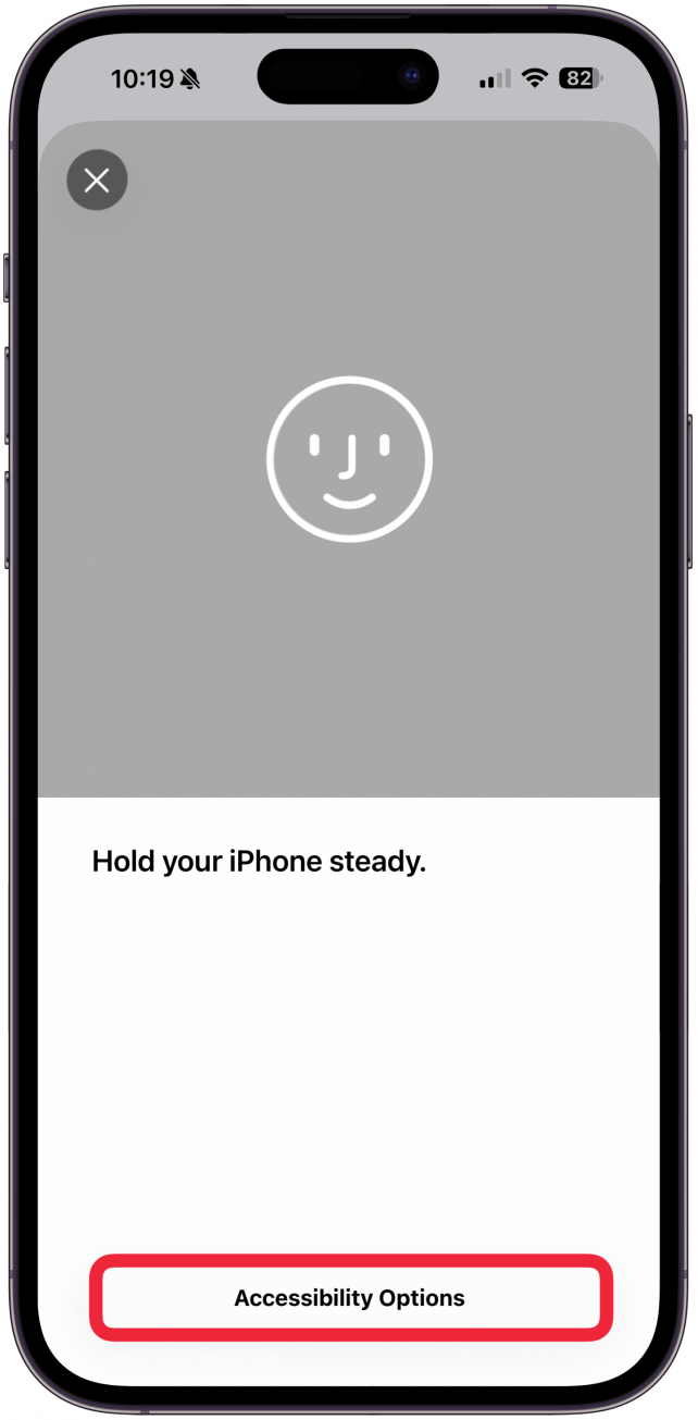 You’ll have to keep your phone still and do whatever your phone instructs you to do after you tap Get Started.