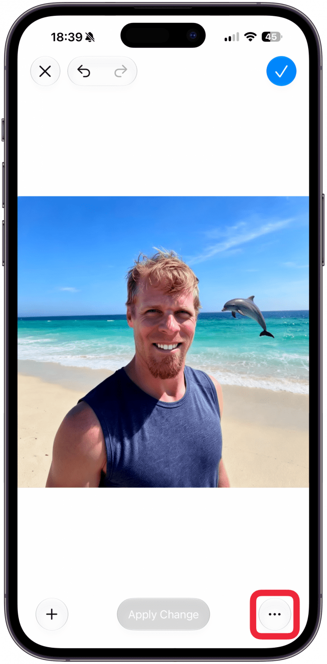 And you can tap the more button (three dots) to give Image Playground feedback.