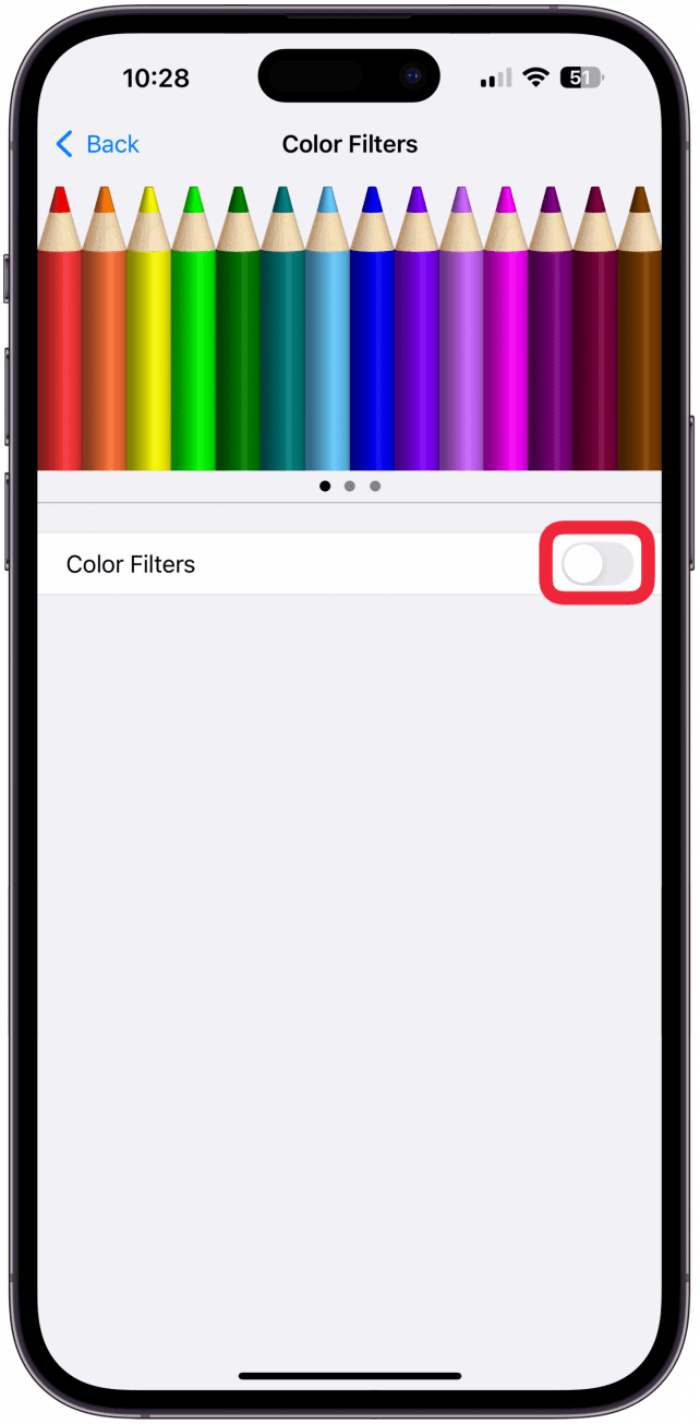 Toggle on Grayscale.