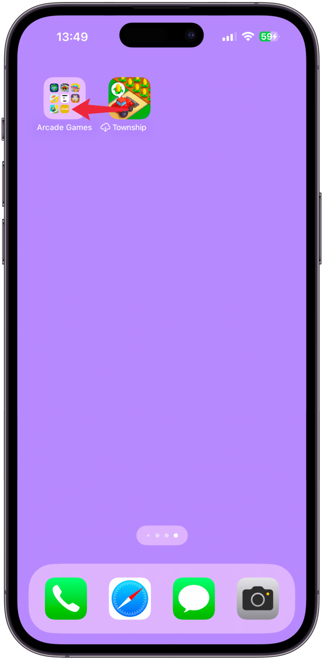 Navigate to a Home Screen page with a folder that already exists on your iPhone or create a new app folder. Drag the app into the folder of your choice.
