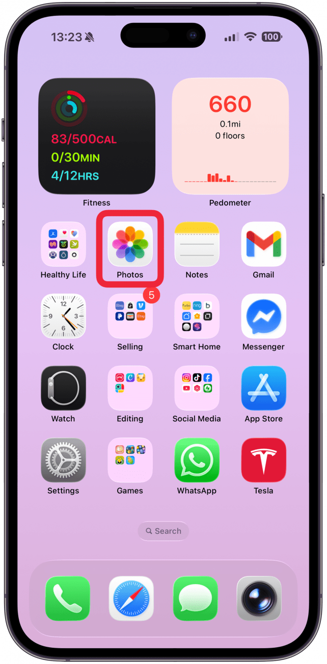 Open the Photos app.