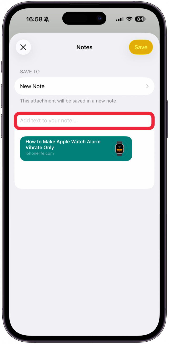 Tap Add text to your note... if there are any extra details you want to add.