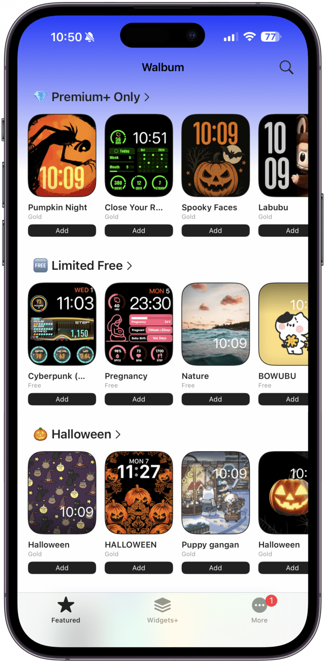 Walbum: Watch Faces Gallery