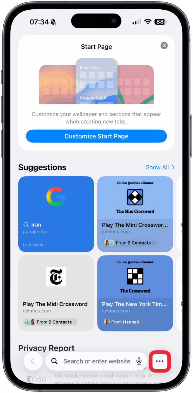 Tap the More icon.