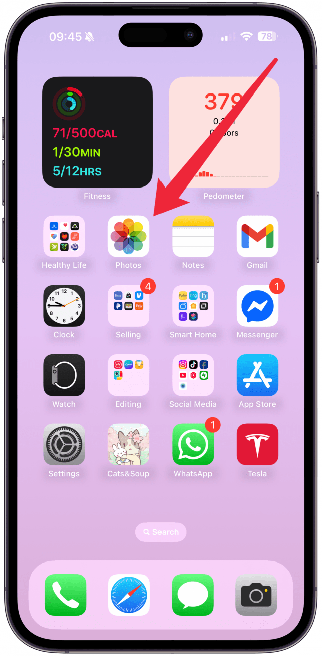 Open the Control Center by swiping down from the upper right edge of your screen.