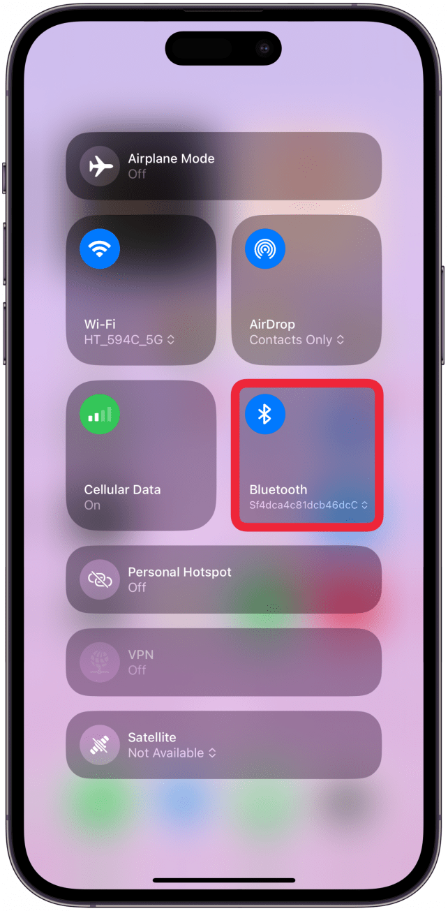 Make sure Bluetooth is turned on.