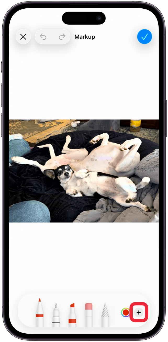 Tap the plus icon at the bottom right.