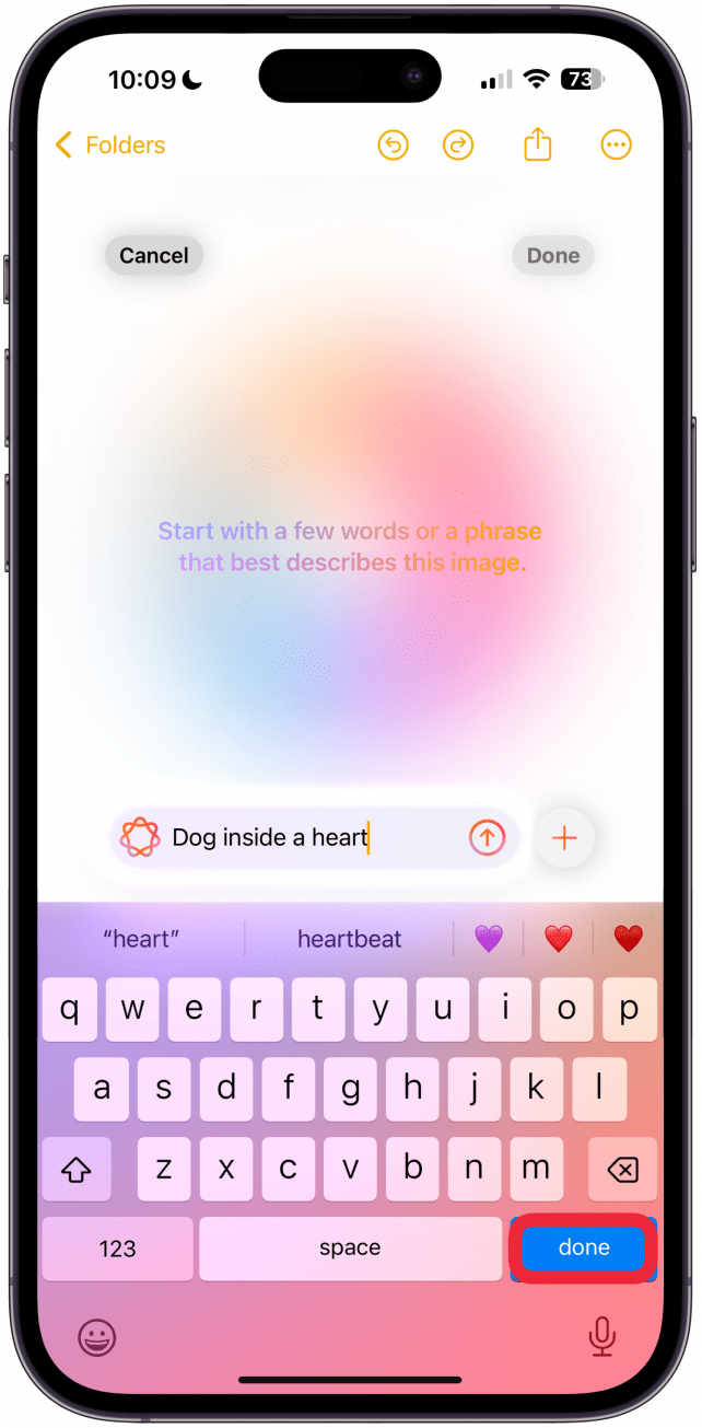 Tap Done on your keyboard.