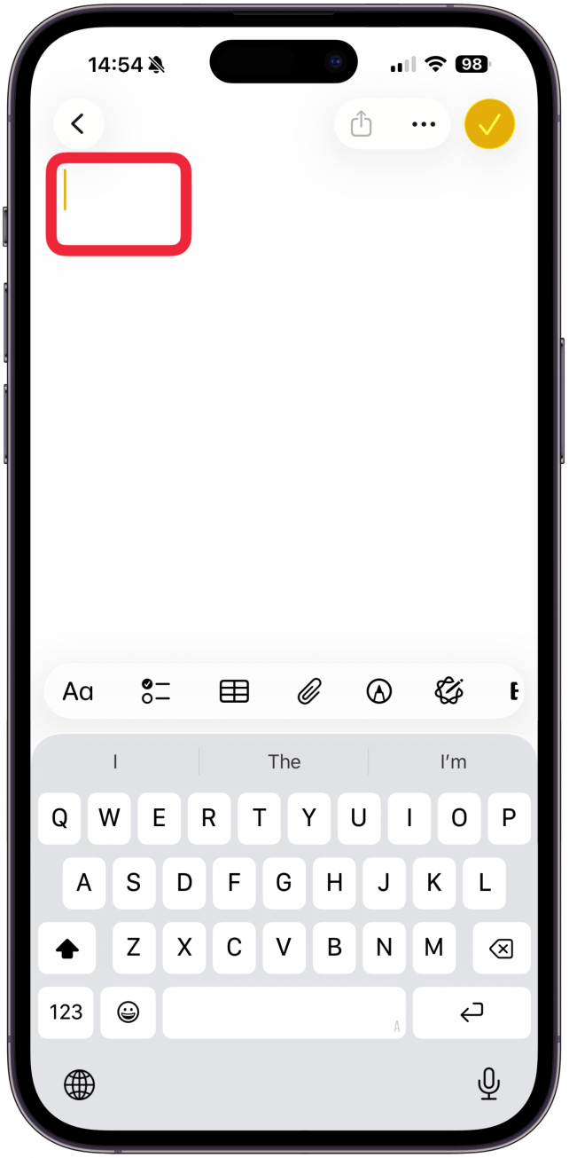 Long-press the text field.