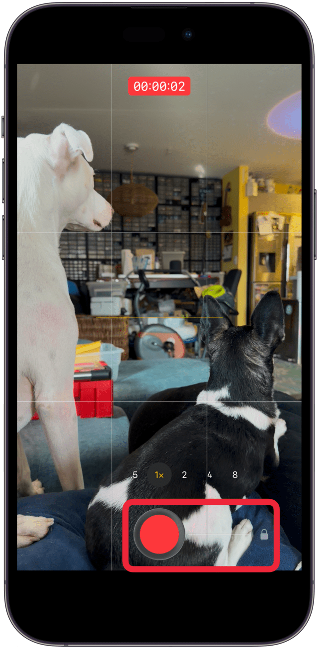 You can drag the Shutter button to the right to temporarily lock your camera into Video mode.