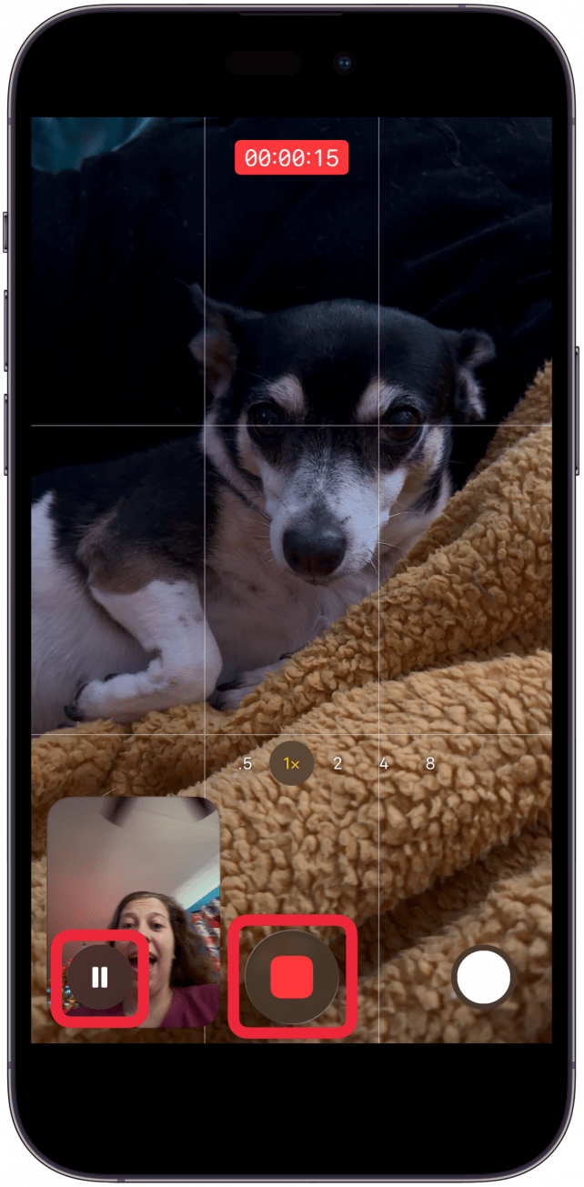Tap the shutter button to record.