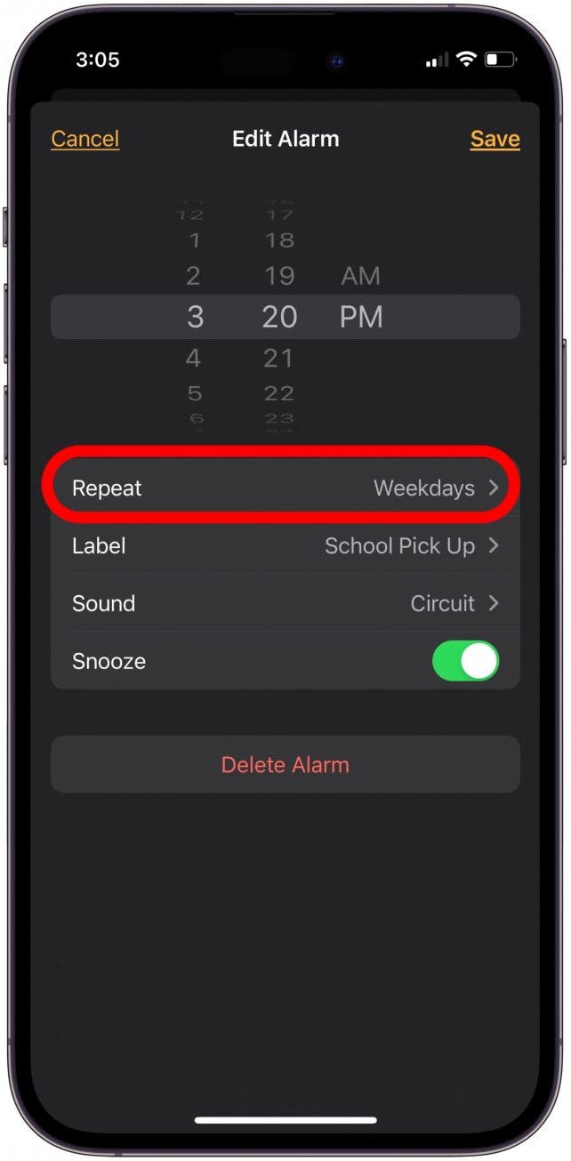 set frequency of iphone alarm sound