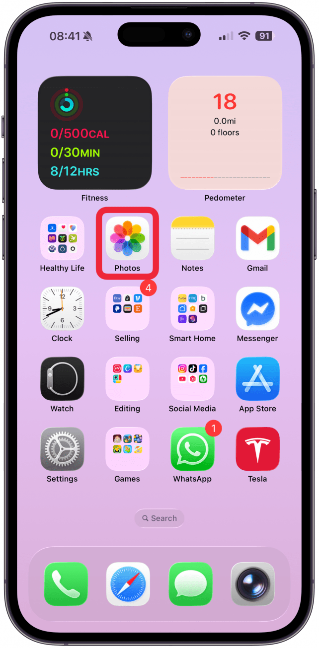 Open the Photos app and open a picture where the subject clearly stands out from the background. Additionally, choose a Live Photo if you want the sticker to be animated.