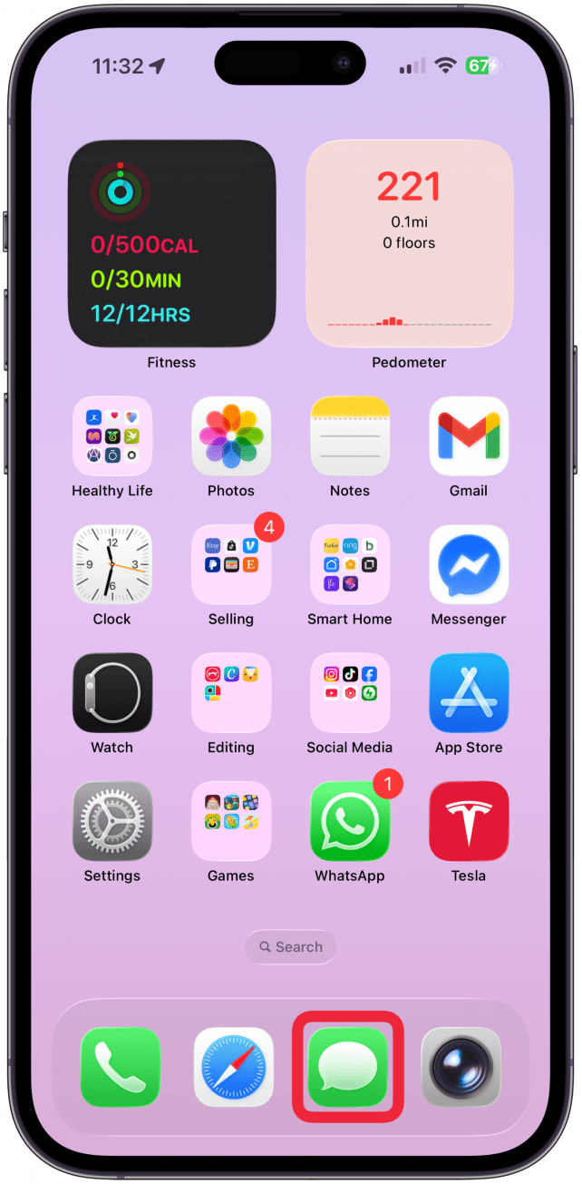 Open the Messages app.