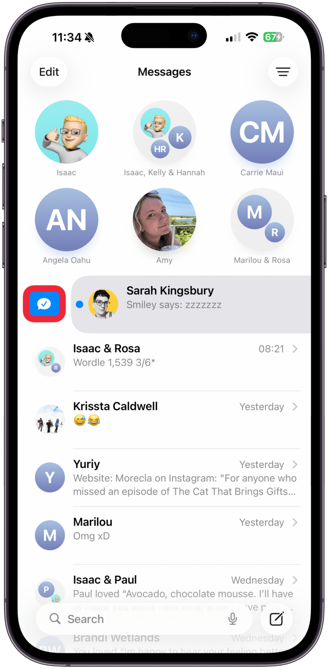 You can also use this trick to mark a message as read!